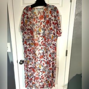 Boutique + - Maxi Length Kimono- size 2x-3x